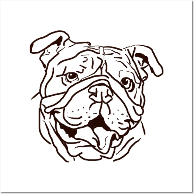 The Bulldog Love of My Life Wall Art by lalanny